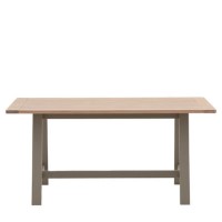 Eton Trestle Rectangle Farmhouse Dining Table Sage Green - Caspian House Eton Trestle Rectangle Farmhouse Dining Table Sage Green - Caspian House