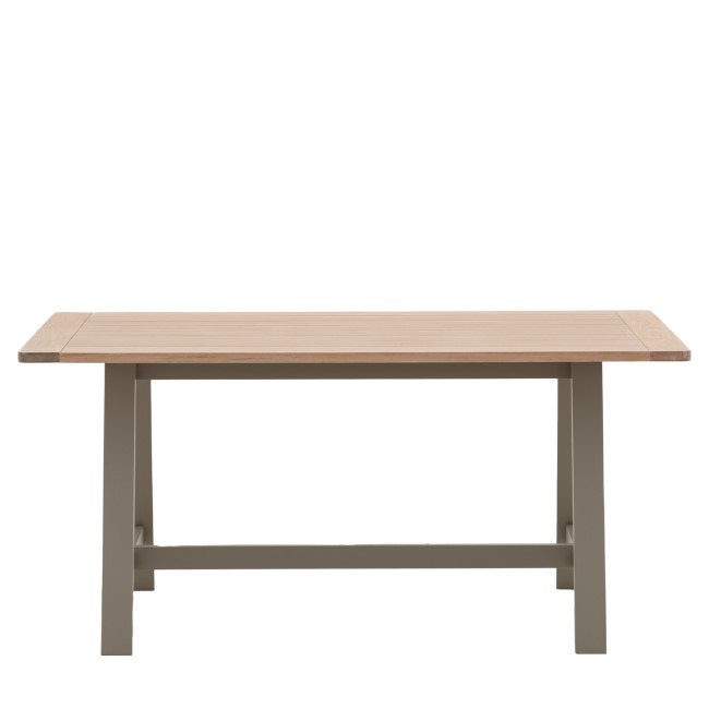 Eton Trestle Rectangle Farmhouse Dining Table Sage Green - Caspian House