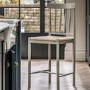 Eton Set of 2 Solid Oak Bar Stools with Woven Seats Sage Green - Caspian House