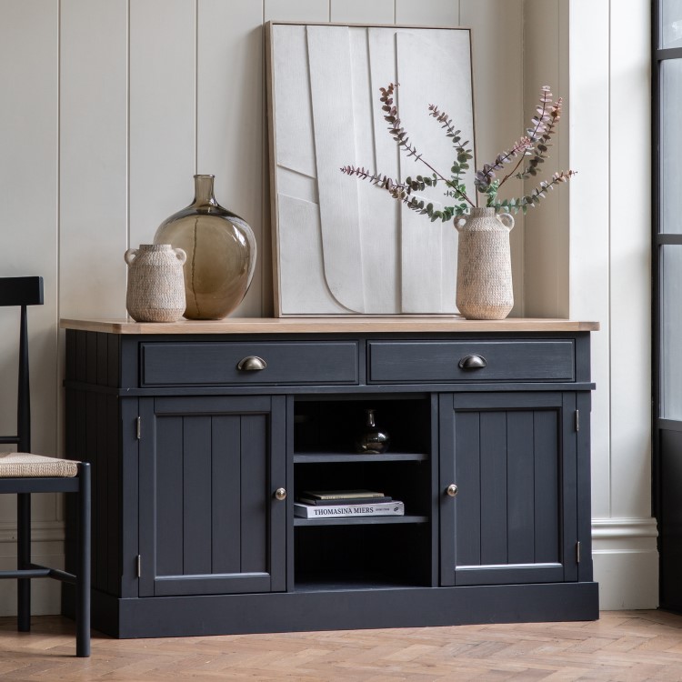 Eton 2 Door 2 Drawer Sideboard Navy - Caspian House