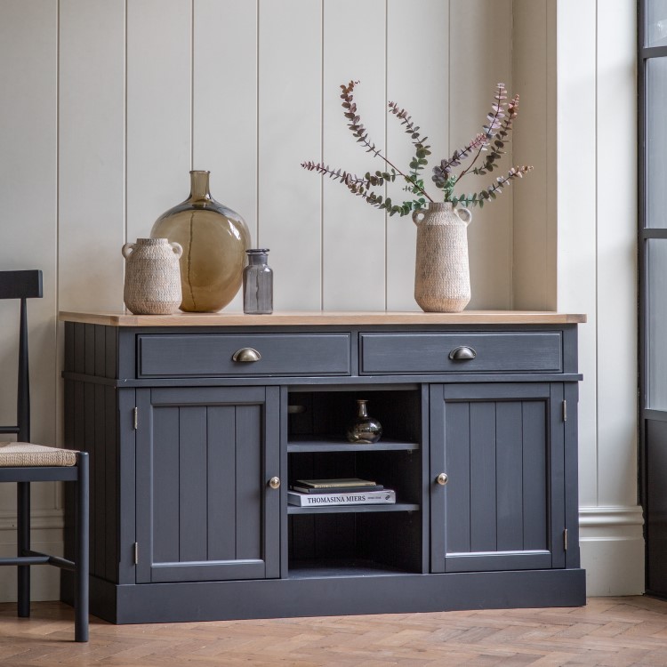 Eton 2 Door 2 Drawer Sideboard Navy - Caspian House