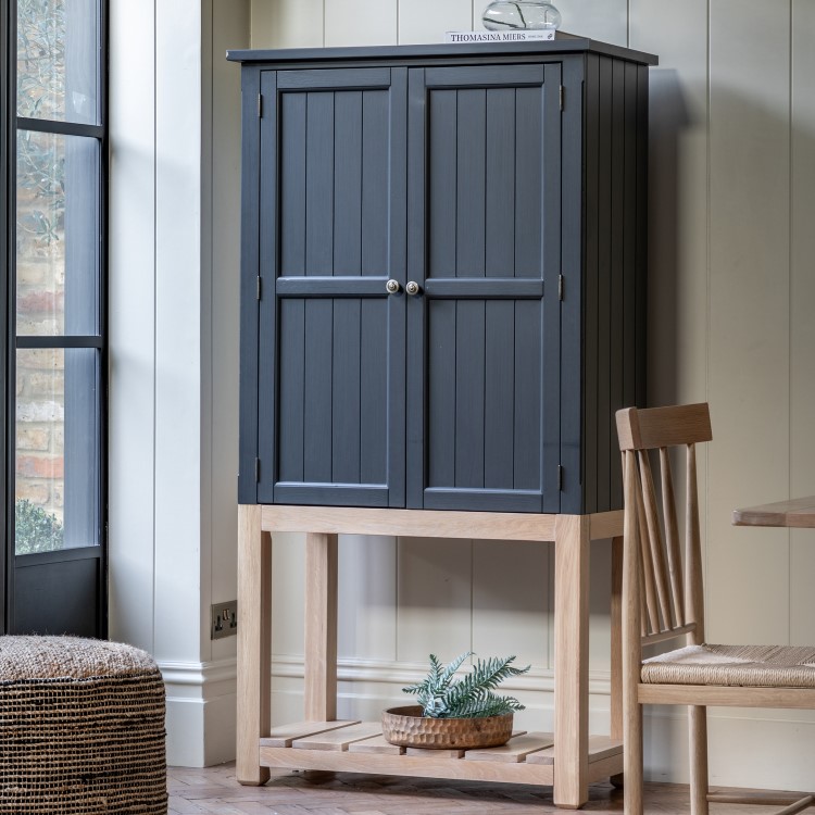 Eton Drinks Cabinet in Navy - Caspian House