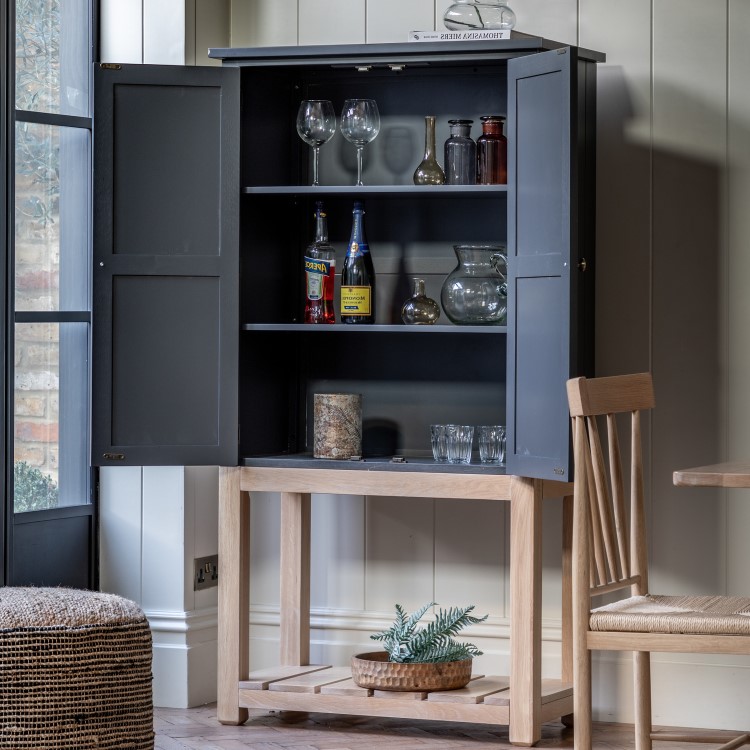 Eton Drinks Cabinet in Navy - Caspian House