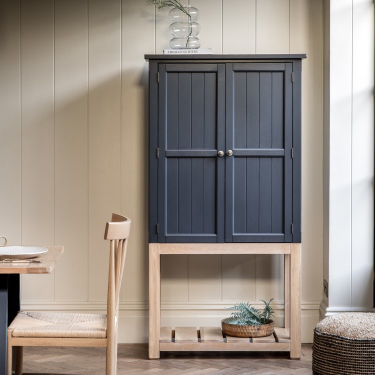 Eton Drinks Cabinet in Navy - Caspian House