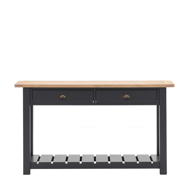 Eton 2 Drawer Console Table Navy - Caspian House