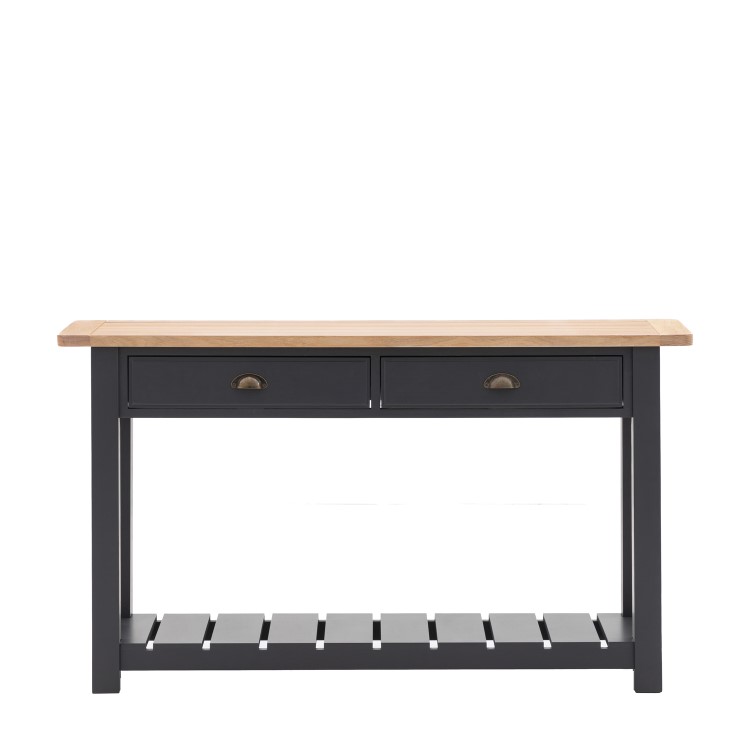 Eton 2 Drawer Console Table Navy - Caspian House