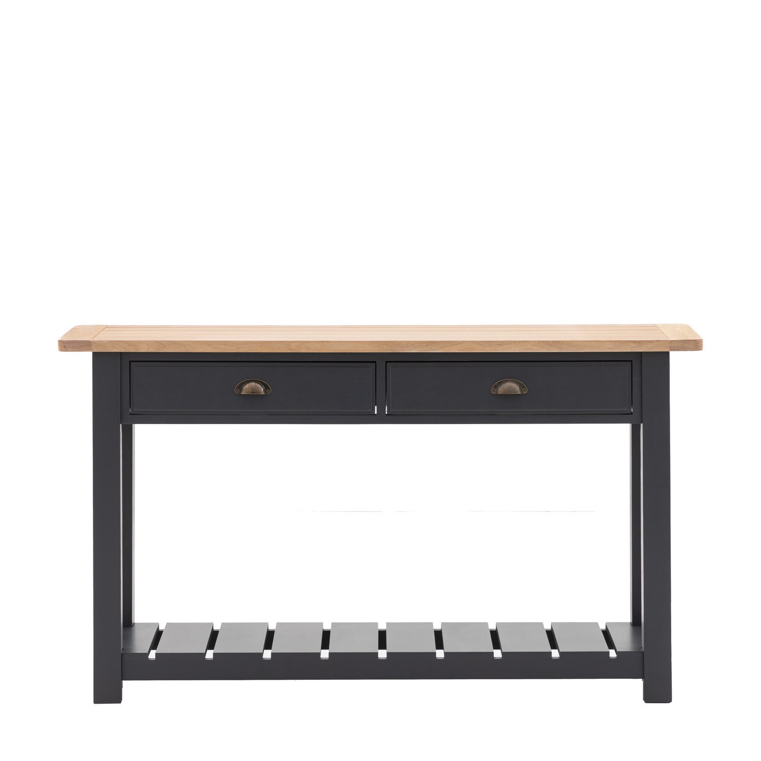 Eton 2 Drawer Console Table Navy - Caspian House - Furniture123