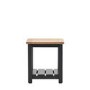 Square Blue Wooden Side Table with Storage - Eton