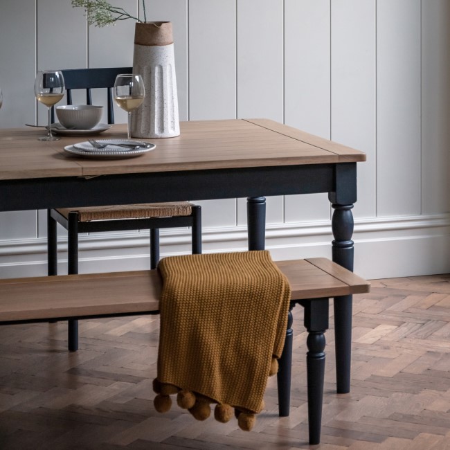 Eton Extendable Dining Table Navy - Seats 10- Caspian House