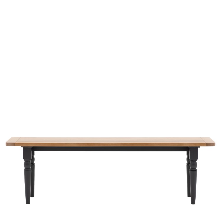 Large Navy and Oak Dining Bench  -  150cm  -  Seats 2  -  Eton  -  Caspian House