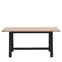 Eton Trestle Rectangle Farmhouse Dining Table Navy - Caspian House