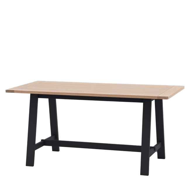 Eton Trestle Rectangle Farmhouse Dining Table Navy - Caspian House