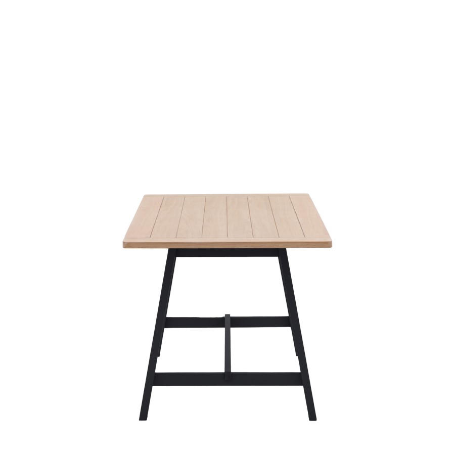 Eton Trestle Rectangle Farmhouse Dining Table Navy - Caspian House