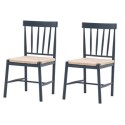 FOL105442 Set of 2 Navy Dining Chairs - Eton - Caspian House