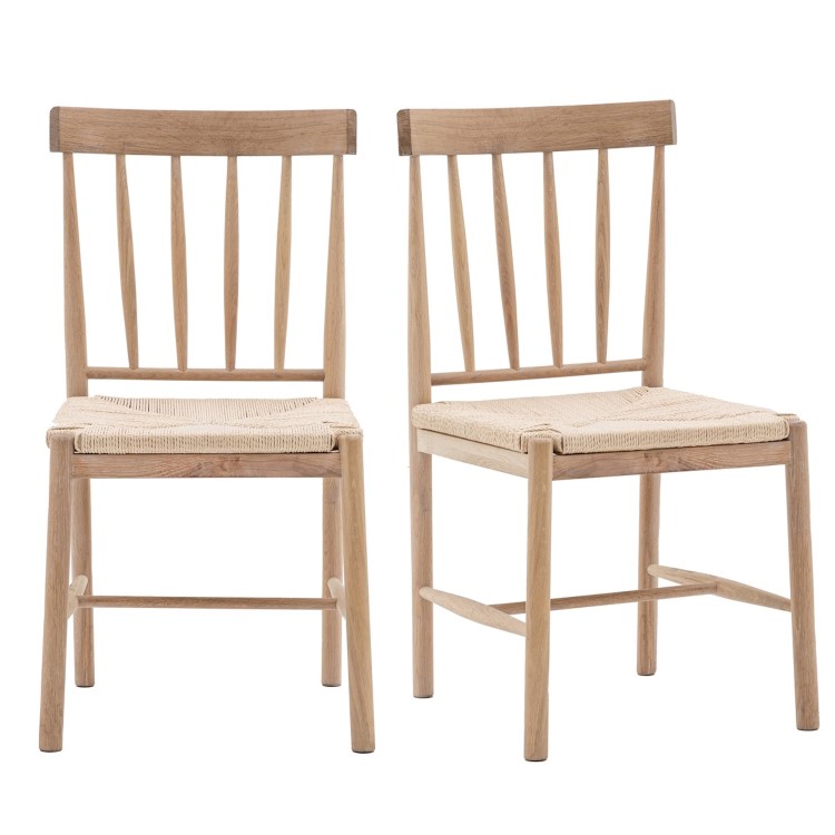 ONLY OPENED - Eton Dining Chairs Set of 2 Natural - Caspian House