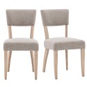 FOL105453 Set of 2 Natural Upholstered Dining Chairs - Eton - Caspian House