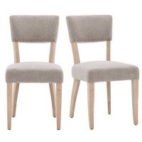 Set of 2 Natural Upholstered Dining Chairs - Eton - Caspian House Set of 2 Natural Upholstered Dining Chairs - Eton - Caspian House