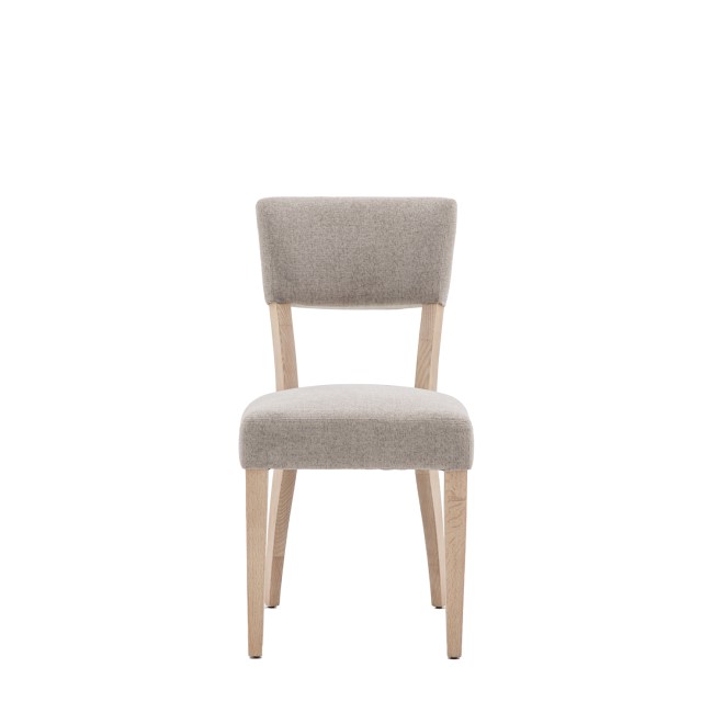 Set of 2 Natural Upholstered Dining Chairs - Eton - Caspian House