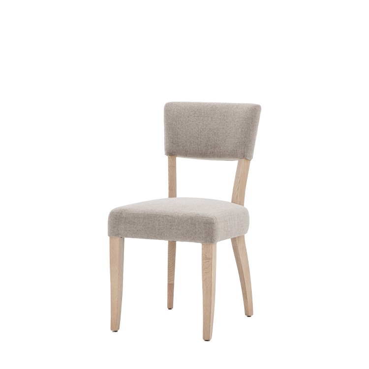 Set of 2 Natural Upholstered Dining Chairs - Eton - Caspian House