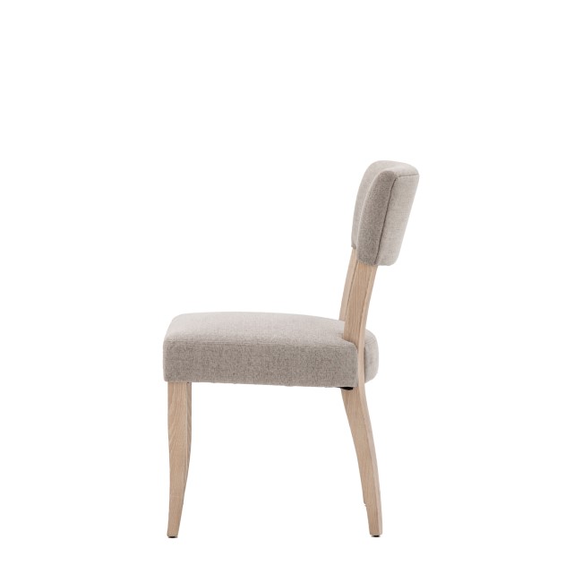 Set of 2 Natural Upholstered Dining Chairs - Eton - Caspian House