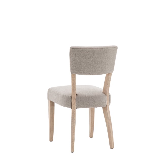 Set of 2 Natural Upholstered Dining Chairs - Eton - Caspian House