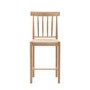 GRADE A1 - Eton Set of 2 Solid Oak Bar Stools with Woven Seats Natural - Caspian House