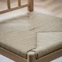 GRADE A1 - Eton Set of 2 Solid Oak Bar Stools with Woven Seats Natural - Caspian House