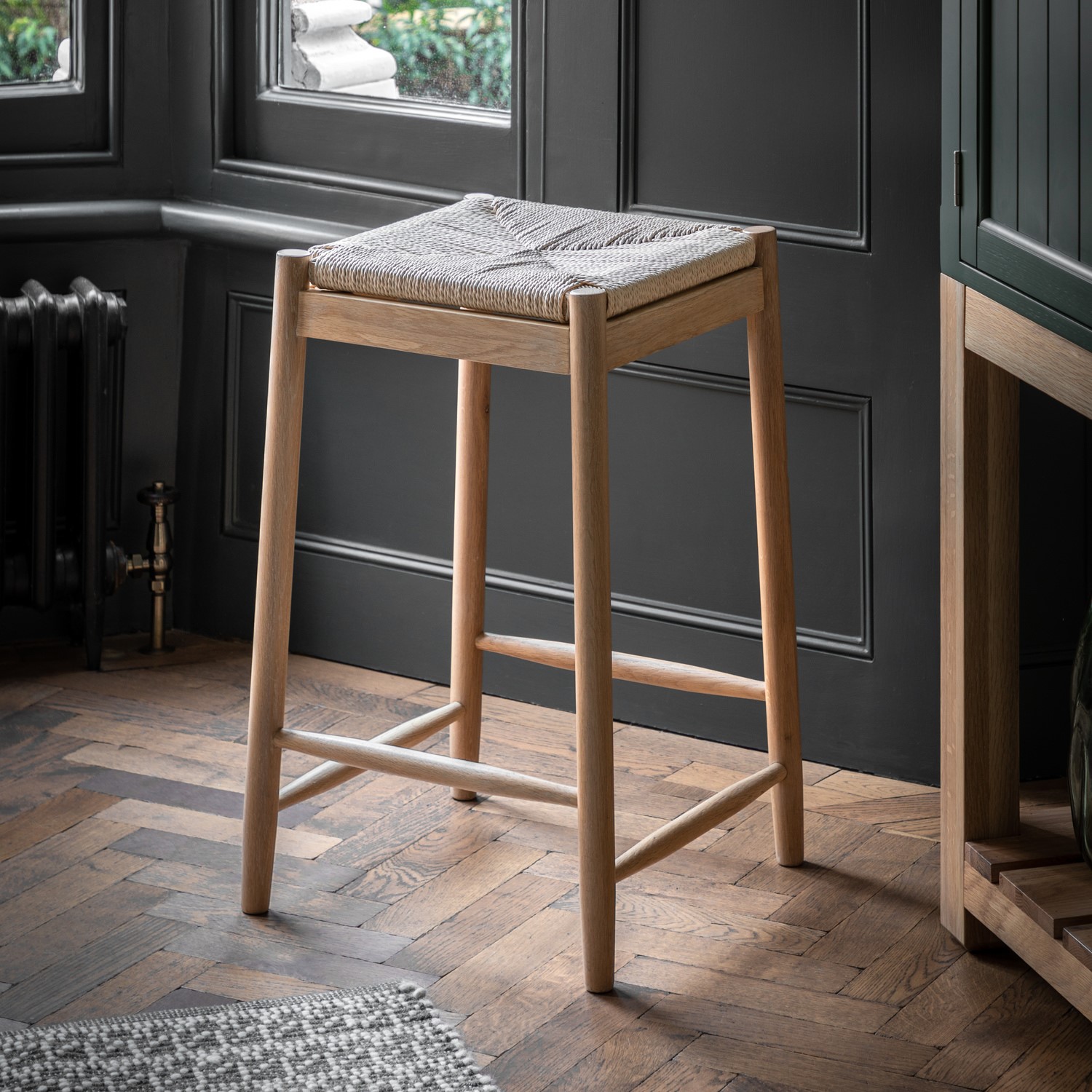 Eton Rope Stool Natural - Caspian House - Furniture123