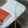 Ludworth Side Table White Marble - Caspian House