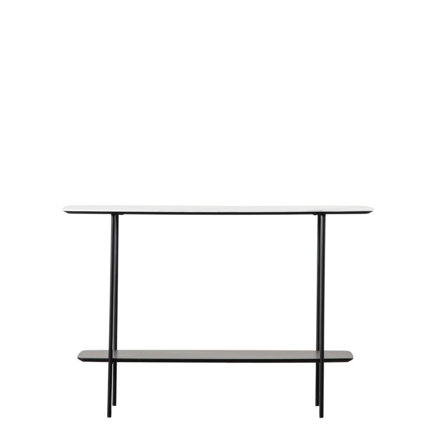 Ludworth Console Table White Marble - Caspian House