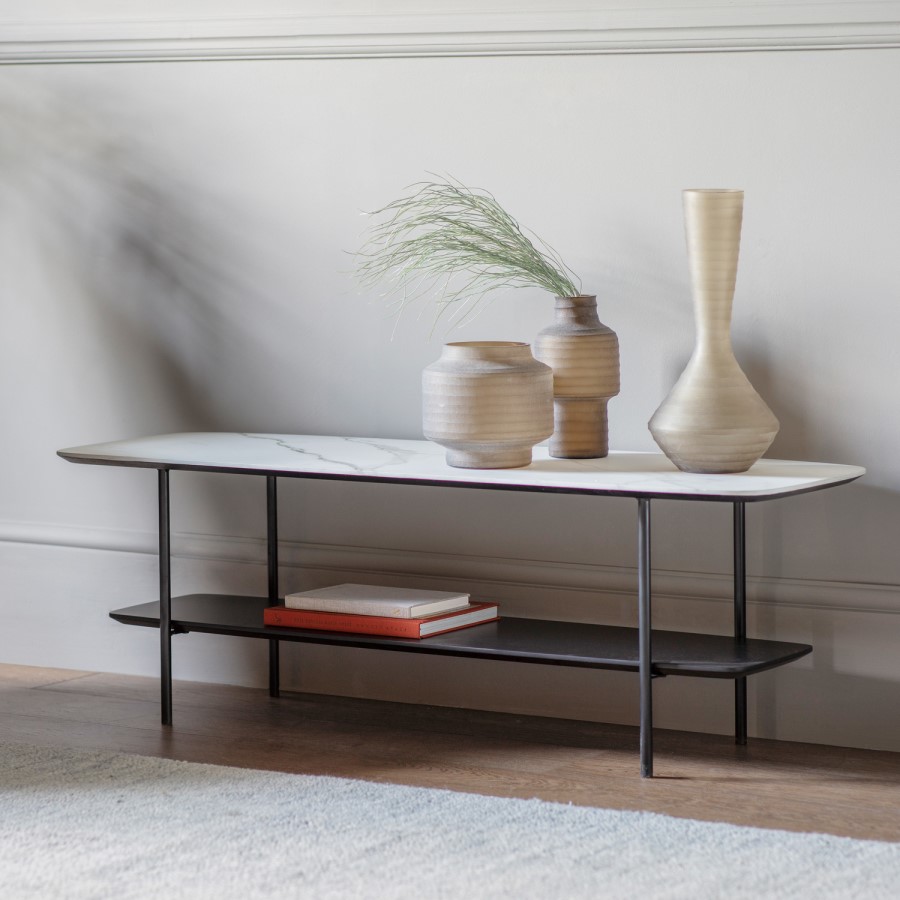 Ludworth Coffee Table White Marble Large - Caspian House