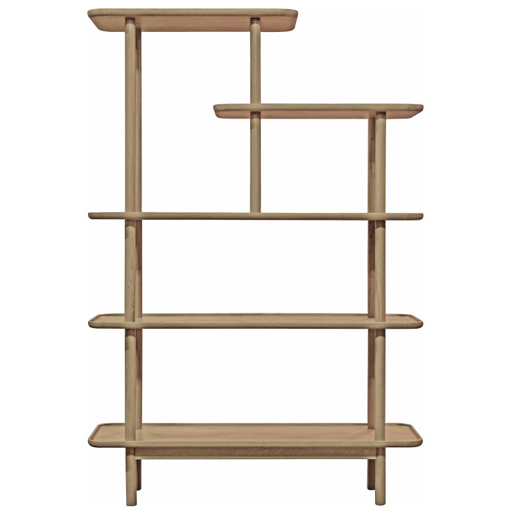 Kingham Open Bookcase Solid Oak - Caspian House