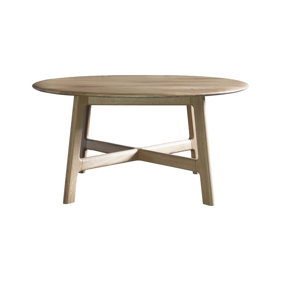 Round Oak Coffee Table - Madrid
