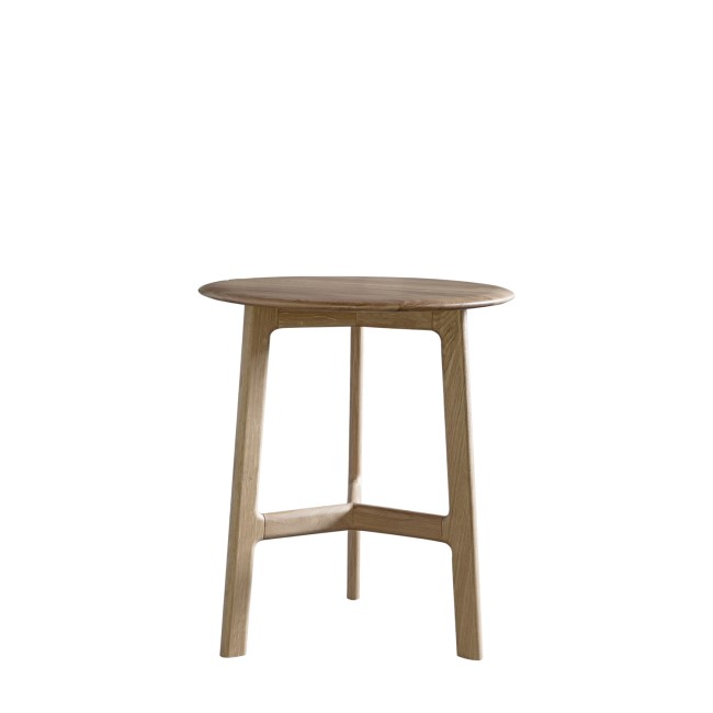 ONLY OPENED - Round Oak Side Table - Madrid