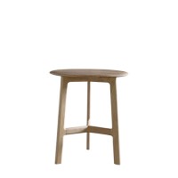 ONLY OPENED - Round Oak Side Table - Madrid