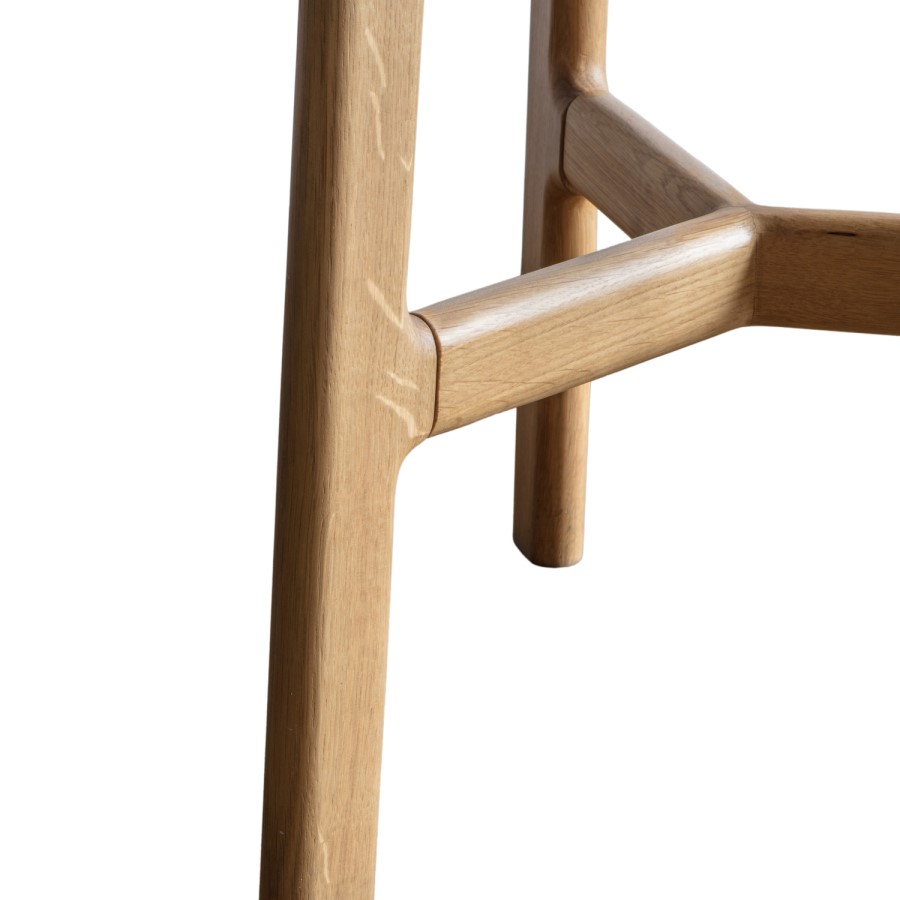 Round Oak Side Table - Madrid