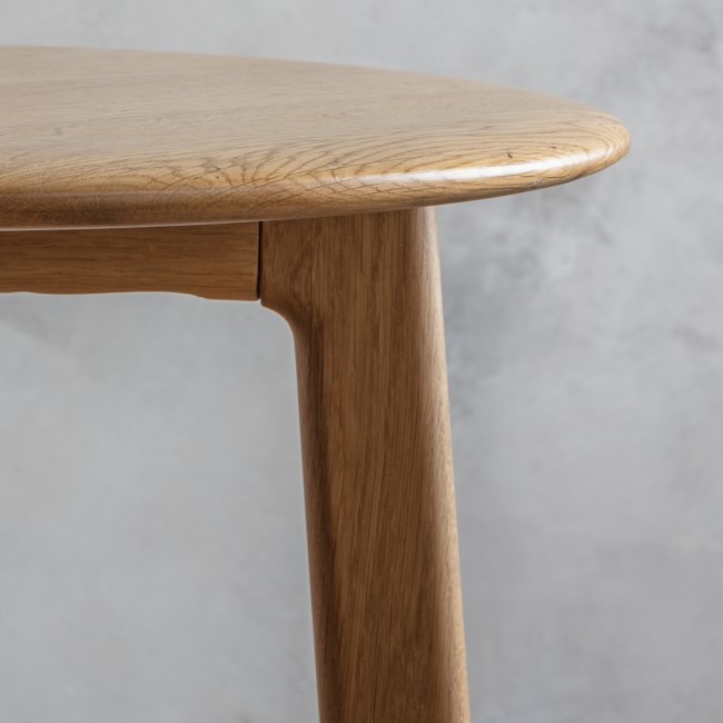 ONLY OPENED - Round Oak Side Table - Madrid