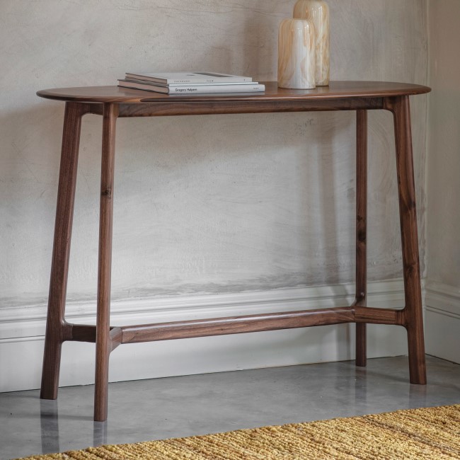 Madrid Console Table Walnut - Caspian House