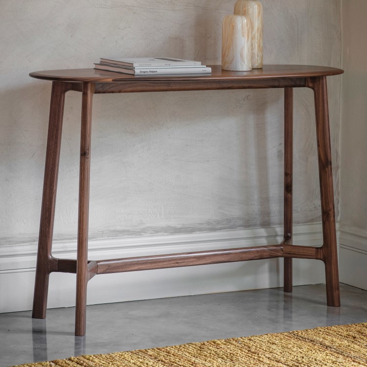 Madrid Console Table Walnut - Caspian House