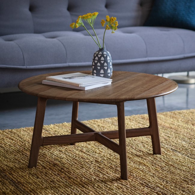 Round Walnut Coffee Table - Madrid