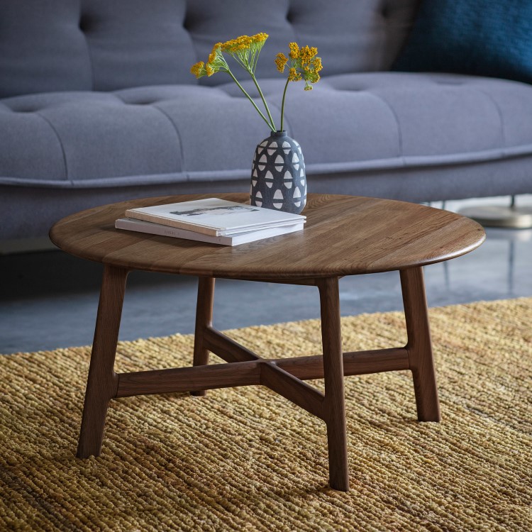 Round Walnut Coffee Table - Madrid