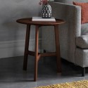 FOL105480 Round Walnut Side Table - Madrid