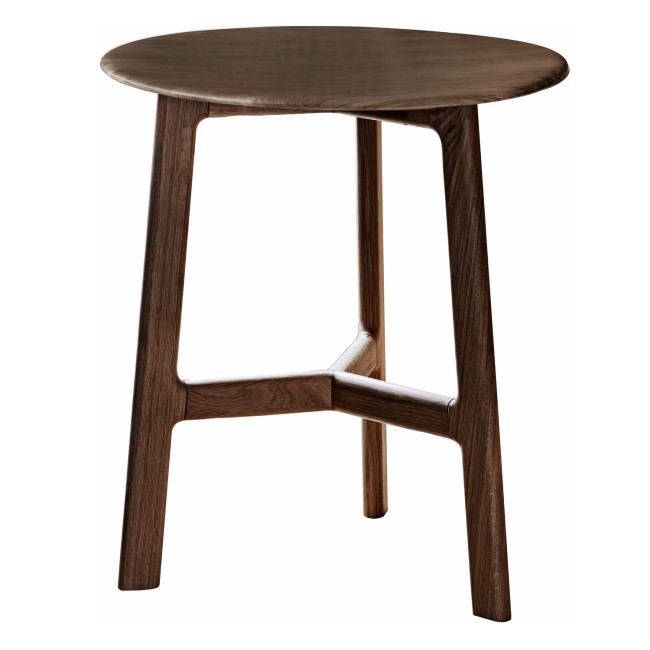 Round Walnut Side Table - Madrid