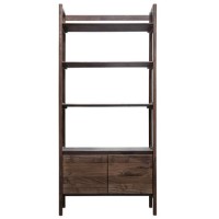 Madrid Bookcase with Open Display Walnut - Caspian House