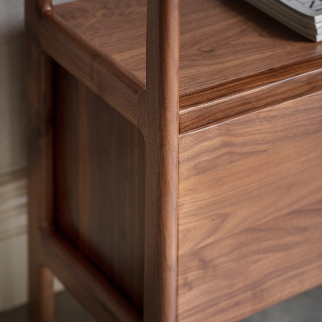 Madrid Bookcase with Open Display Walnut - Caspian House