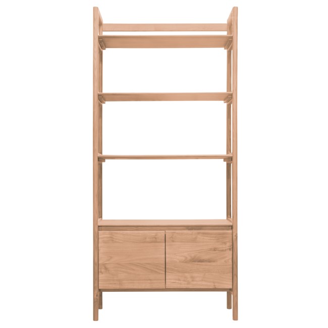 Madrid Soild Oak Bookcase with storage - Caspian House