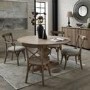 Solid Mango Wood Round Pedestal Dining Table - Seats 6 - Copgrove