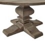 Solid Mango Wood Round Pedestal Dining Table - Seats 6 - Copgrove