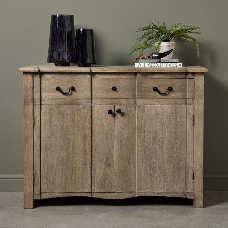 Solid Mango Wood Sideboard with Drawer - Copgrove