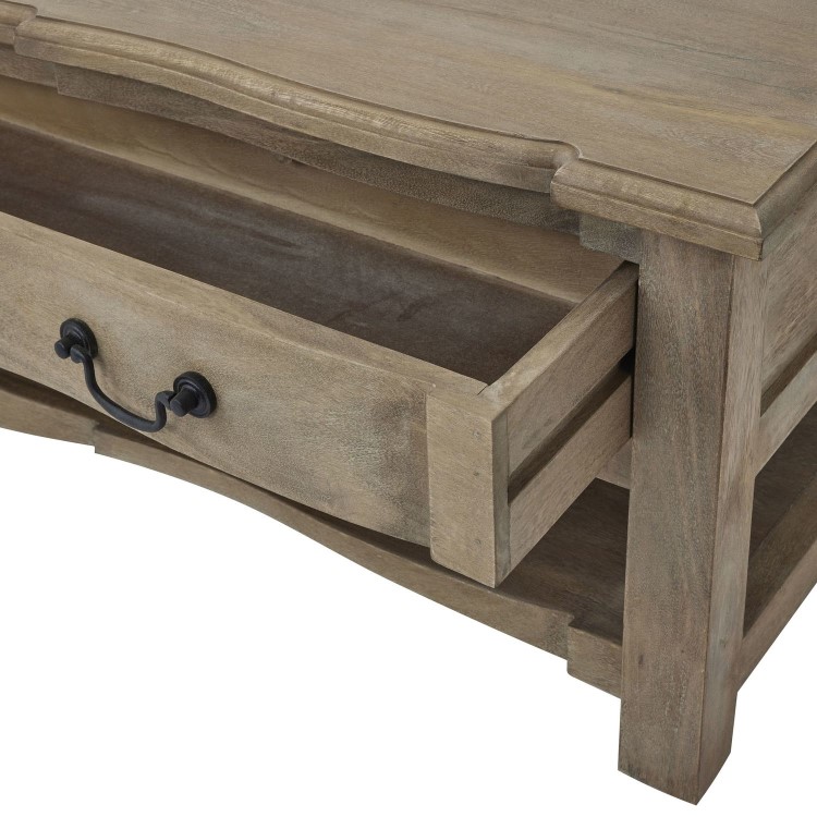 Rectangular Mango Wood Coffee Table with Storage - Copgrove